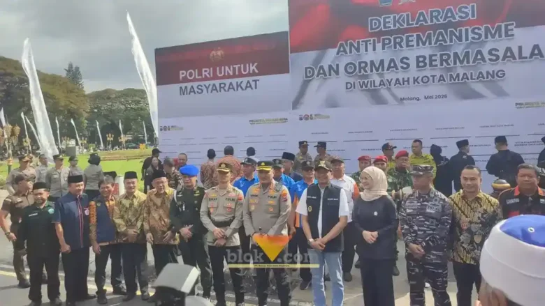 Deklarasi Anti Premanisme dan Ormas Bermasalah yang digelar oleh jajaran Forkopimda Kota Malang (blok-a.com / Yogga Ardiawan)