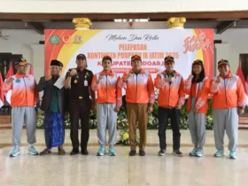 Pelepasan kontingen atlet Sidoarjo di Pendapa Delta Wibawa.