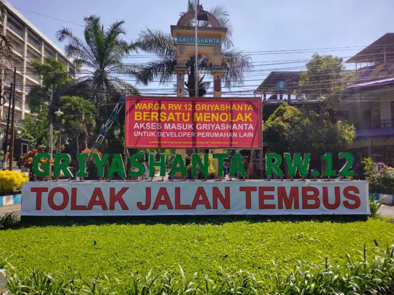 Rencana Pembangunan Jalan Tembus Perumahan Griyashanta Kota Malang Tuai Penolakan