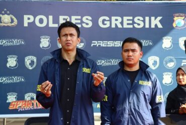 Kasat Reskrim Polres Gresik AKP Abid Uais Al-Qarni Aziz Buru Komplotan Ganjal ATM.(Istimewa)
