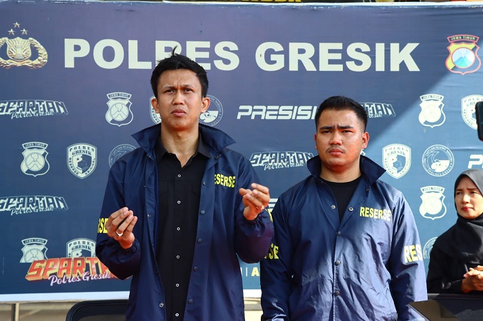 Kasat Reskrim Polres Gresik AKP Abid Uais Al-Qarni Aziz Buru Komplotan Ganjal ATM.(Istimewa)