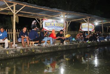 Lomba mancing polres magetan bersama Forkopimda dan awak media.
