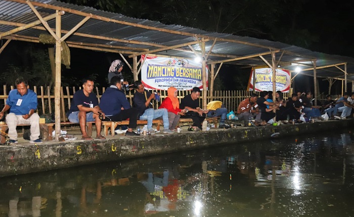 Lomba mancing polres magetan bersama Forkopimda dan awak media.