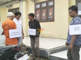 Rekonstruksi kematian M Alfan siswa SMK di Mojokerto.(blok-a.com/Syahrul Wijaya)