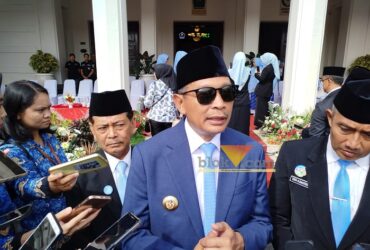 Wali Kota Malang, Wahyu Hidayat saat diwawancarai awak media.(blok-a.com/Yogga Ardiawan)