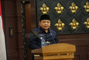 Wakil Wali Kota Mojokerto saat sampaikan perubahan KUA-PPAS 2025.(blok-a.com/Syahrul Wijaya)