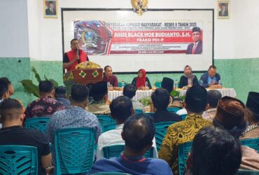 Agus Black Hoe saat memberikan sambutan