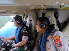Patroli udara pantau langsung pencarian korban KMP Tunu Pratama oleh Tim SAR Gabungan, Sabtu (5/7/2025).(dok Humas Polresta)