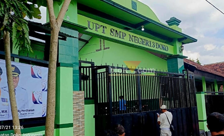 SMPN 3 Doko, Desa Sumberurip, Kecamatan Doko, Kabupaten Blitar. (blok-a.com/Fajar)