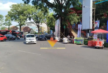 Kantung parkir yang disiapkan untuk menyambut ribuan jamaah saat acara ceramah Dr Zakir Naik di Stadion Gajayana Kota Malang (blok-a.com / Yogga Ardiawan)