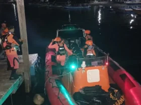 Proses pencarian korban KMP Tunu Pratama Jaya tenggelam di Selat Bali.(Kompas/istimewa)