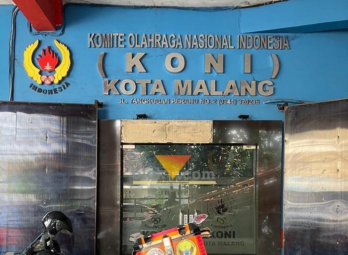 Kantor KONI Kota Malang yang terletak di Jalan Tangkuban Perahu, Kecamatan Klojen (blok-a.com / Yogga Ardiawan)