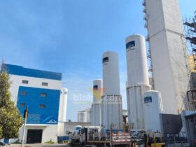 Plant PT Linde pabrik produsen gas Industri, Oksigen, Nitrogen dan Argon di Desa Roomo, Manyar, Gresik.(blok-a.com/ivan)