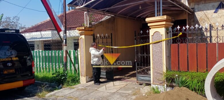 Lokasi ditemukannya benda yang diduga granat di kawasan Blimbing (blok-a.com / Yogga Ardiawan)