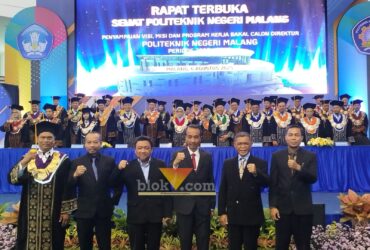 Penyampaian visi dan misi calon direktur Polinema Malang (blok-a.com / Yogga Ardiawan)