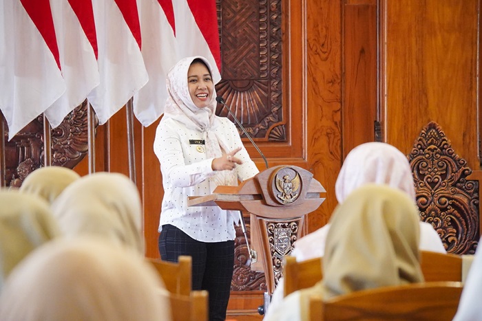 Wali Kota Mojokerto Ika Puspitasari.(blok-a.com/syahrul wijaya)