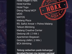 Tangkapan layar isu titik sniper di Kota Malang di Whatsapp (istimewa)