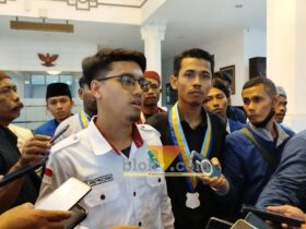 Perwakilan Cipayung Plus dari KAMMI Malang, Muhammad Ariz Pratama seusai audiensi bersama DPRD Kota Malang (blok-a.com / Yogga Ardiawan)