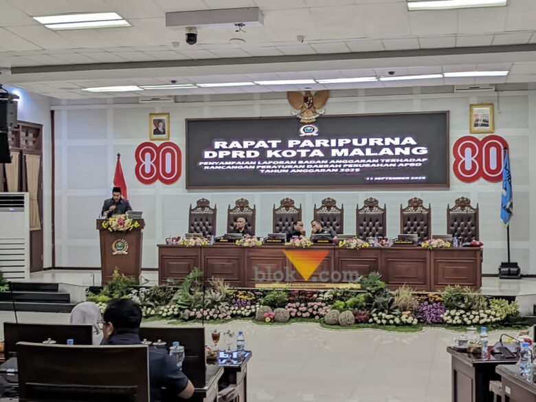 Rapat Paripurna DPRD Kota Malang penyampaian Badan Anggaran (blok-a.com / Yogga Ardiawan)
