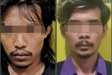 Dua begal yang tertangkap oleh unit reskrim Polsek Kedungkandang (istimewa)