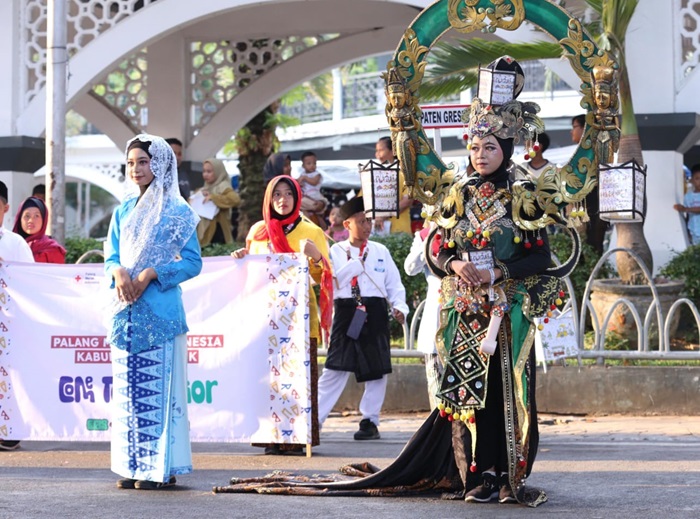 Kontingen Kabupaten Gresik, Peserta Jumbara Jatim 2025 bertepatan dengan HUT ke-80 Palang Merah Indonesia (PMI).(ist)