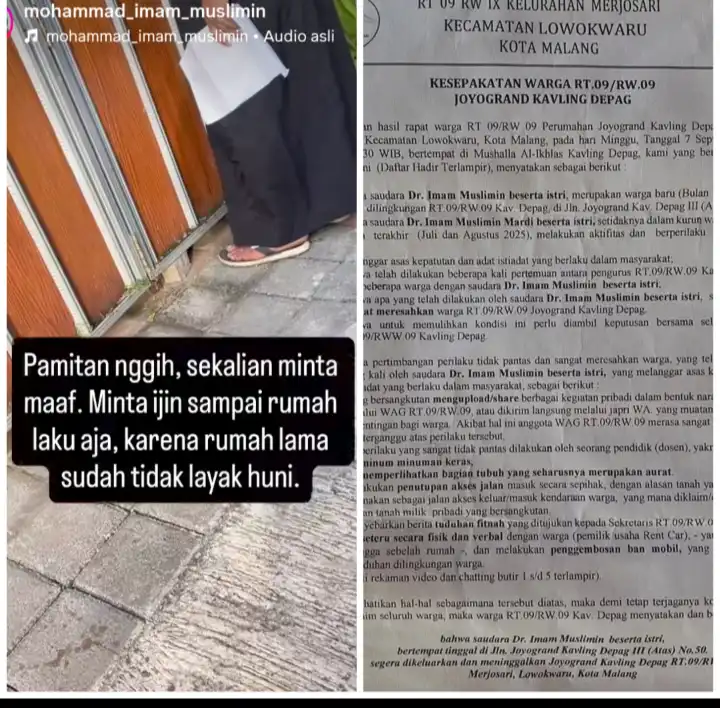Atas Kesepakatan Warga, Eks Dosen UIN Malang Kyai MIM Diusir dari Rumahnya