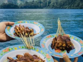 Sajian sate kelinci di sekitar Telaga Sarangan, Kab. Magetan (foto: @visiteastjava/instagram)