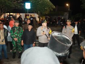 Polres Blitar bersama TNI, Pemkab, dan elemen masyarakat menggelar patroli skala besar. (blok-a.com/Fajar)