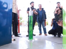 Satreskrim Polres Gresik sidak di SPBU Suci Kecamatan Manyar dan SPBU Bunder Kecamatan Kebomas.(Ist)