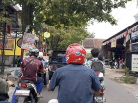 Kemacetan di Jalan Candi Panggung, Kota Malang (blok-a/Bob Bimantara Leander)