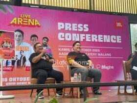 Konferensi pers Live Arena Festival 2025 di AADK Coffee and Eatery, Kamis (2/10/2025).(blok-a.com/Zulkaria)