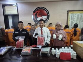 Polresta Banyuwangi mengungkap 22 kasus tindak pidana narkotika dan okerbaya dengan total 25 tersangka.(Istimewa)