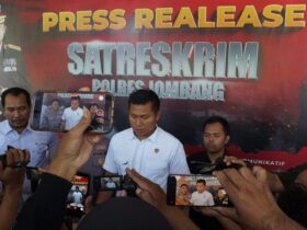 Kasatreskrim Polres Jombang AKP Margono Suhendra saat konferensi pers.(blok-a.com/Syahrul)