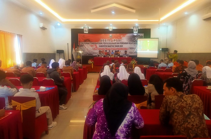 Kegiatan Sosialisasi pencegahan Narkoba oleh Bakesbangpol Magetan.