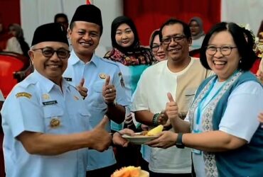 Ketua DPRD Kabupaten Blitar, Supriadi menghadiri Peringatan HKN ke-61 di Hutan Pinus Loji, Desa Tulungrejo, Kecamatan Gandusari. (blok-a.com/Fajar)