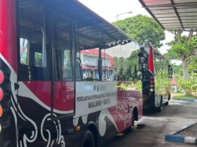 Bus Trans Jatim yang akan beroperasi untuk melayani rute Malang-Batu. (istimewa)