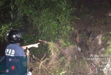 BPBD Kabupaten Malang melakukan assesment lokasi longsor di Desa Sumberngepoh, Kecamatan Lawang (ist)