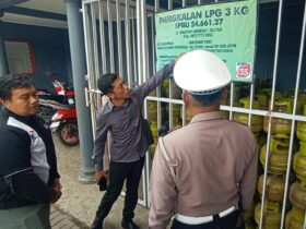 Satgas Pangan Polres Blitar Kota menemukan tumpukan tabung elpiji bersubsidi ukuran 3 kilogram dalam keadaan kosong (blok-a.com/Fajar)