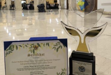 Penghargaan kelas utama ajang ProKlim yang diterima oleh Dusun Bodean Krajan, Desa Toyomarto, Kecamatan Singosari (ist)