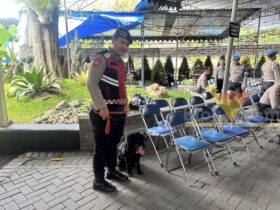 Libatkan Anjing K-9, Polresta Malang Kota Sterilisasi Gereja Jelang Natal