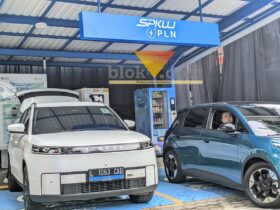 SPKLU yang berada di Kantor PLN UP3 Malang (blok-a.com / Yogga Ardiawan)