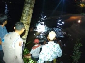 Lokasi penemuan mayat di Sungai Golek, Desa Jatikerto (ist)