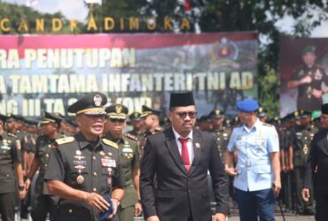 Ketua DPRD Magetan, Dandim 0804/Magetan saat mendampingi Brigjend TNI Singgih Pambudi Arianto.