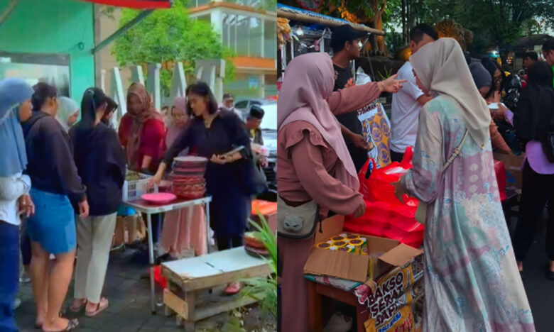 Tangkapan layar aksi sosial dari Komunitas Makan Gratis di Malang yang berlangsung di kawasan Taman Trunojoyo