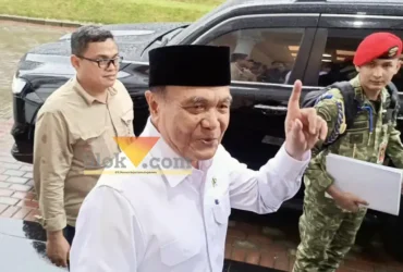 Menko Polkam Djamari Chaniago saat kunjungan ke Ponpes Amanatul Ummah, Bendunganjati, Pacet, Mojokerto. (Blok-a.com/Syahrul Wijaya)