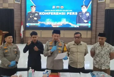 Kapolres Magetan, AKBP Raden Erik Bangun Prakasa di Gedung Pesat Gatra, Kamis (26/2/2026)