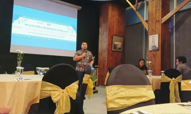 General Manager SPS Corporate Andrew Octavianus saat memberikan sambutan.(blok-a.com/Syahrul Wijaya)