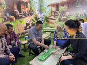 Wali Kota Malang, Wahyu Hidayat di spot “Desa Malang” di Matos, Kamis (12/3/2026) (blok-a/Bob Bimantara Leander)