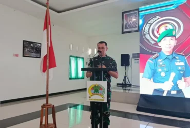 Dandim 0804 Magetan Letkol Inf Hasan Dasuki saat memberikan sambutan (foto: ist)