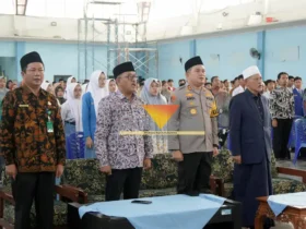 Kapolres Jombang AKBP Ardi Kurniawan saat kegiatan penguatan karakter siswa-siswi SMA se-Kabupaten Jombang.(blok-a.com/Syahrul Wijaya)
